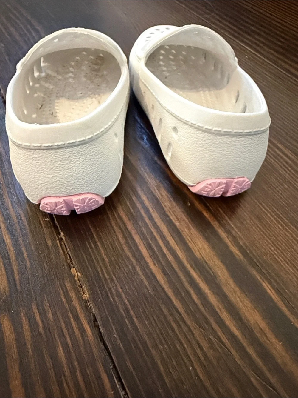 Girl Floafer White Slip-On Perforated Water-Resistant Shoes